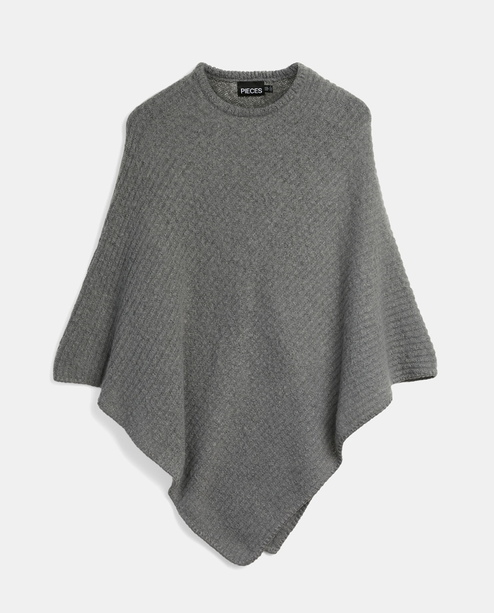 Poncho Liso com Estrutura - Cinzento-escuro Cinzento-escuro-8