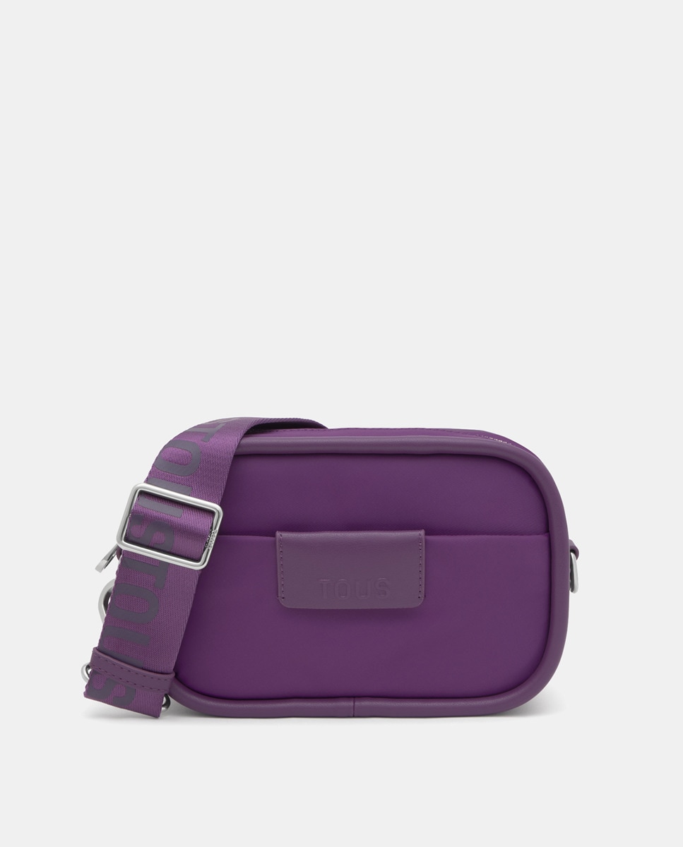 Mala a Tiracolo-Repórter Miranda Soft com Fecho de Correr Roxo-1