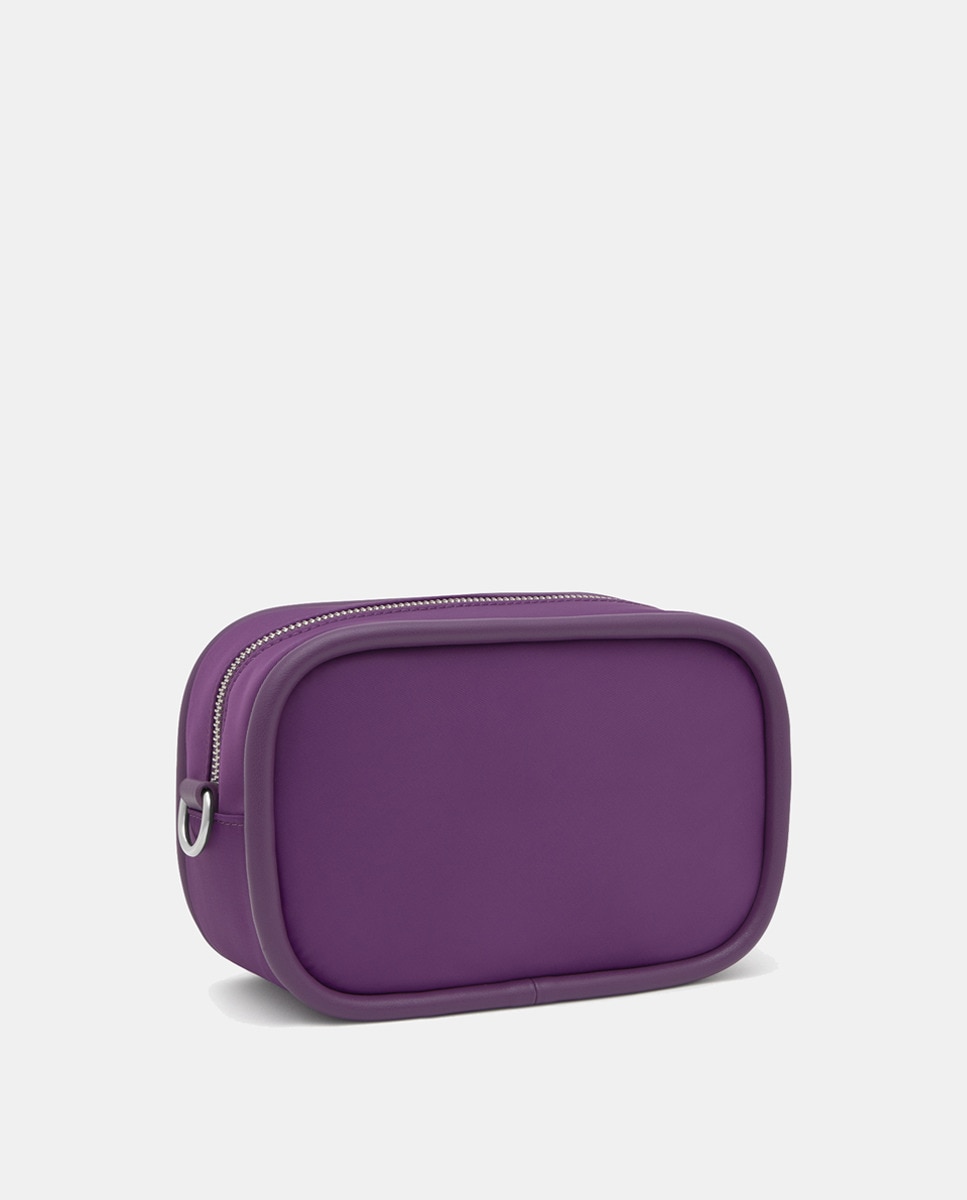 Mala a Tiracolo-Repórter Miranda Soft com Fecho de Correr Roxo-4