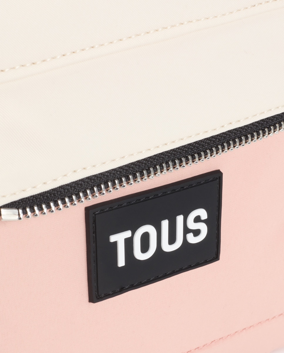 Mala Shopper S Roomy com Fecho de Correr Bege-5