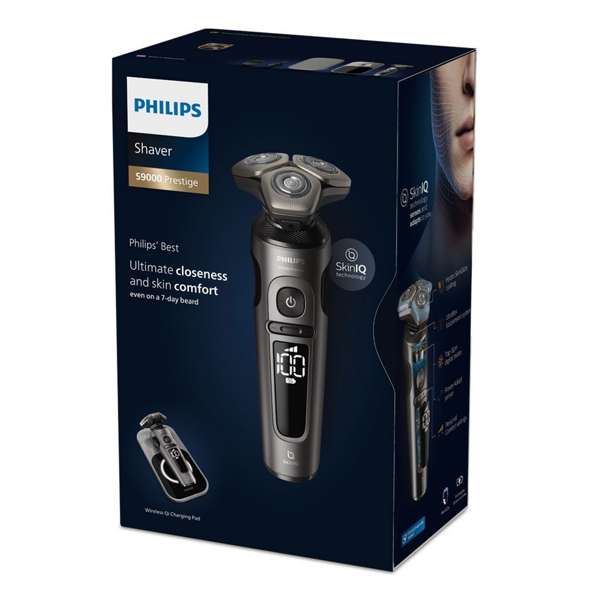 Máquina de Barbear Philips Serie 9000 Prestige SP9872/15 Uso Seco ou Molhado, Base de Carga, Ponta para Nariz e Perfilador e Autonomia 60 Minutos 12