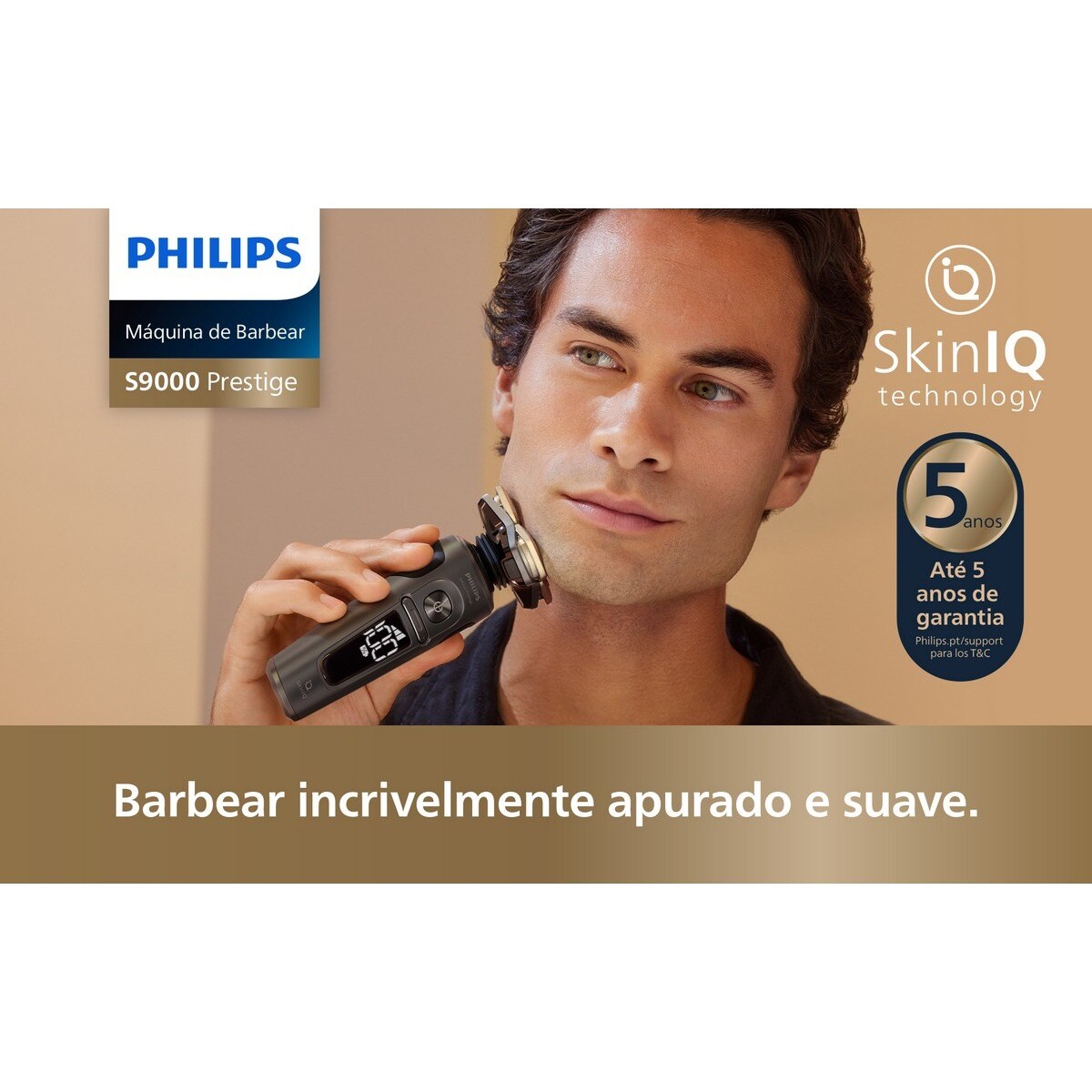 Máquina de Barbear Philips Serie 9000 Prestige SP9872/15 Uso Seco ou Molhado, Base de Carga, Ponta para Nariz e Perfilador e Autonomia 60 Minutos 9