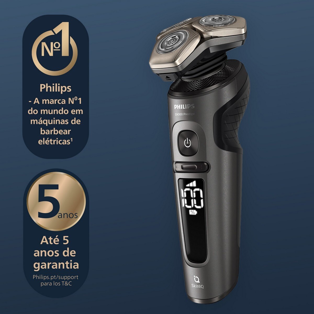 Máquina de Barbear Philips Serie 9000 Prestige SP9872/15 Uso Seco ou Molhado, Base de Carga, Ponta para Nariz e Perfilador e Autonomia 60 Minutos 3