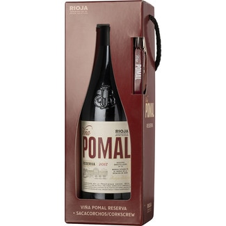 vino tinto reserva DOCa Rioja botella 75 cl en estuche con sacacorchos - Viña Pomal