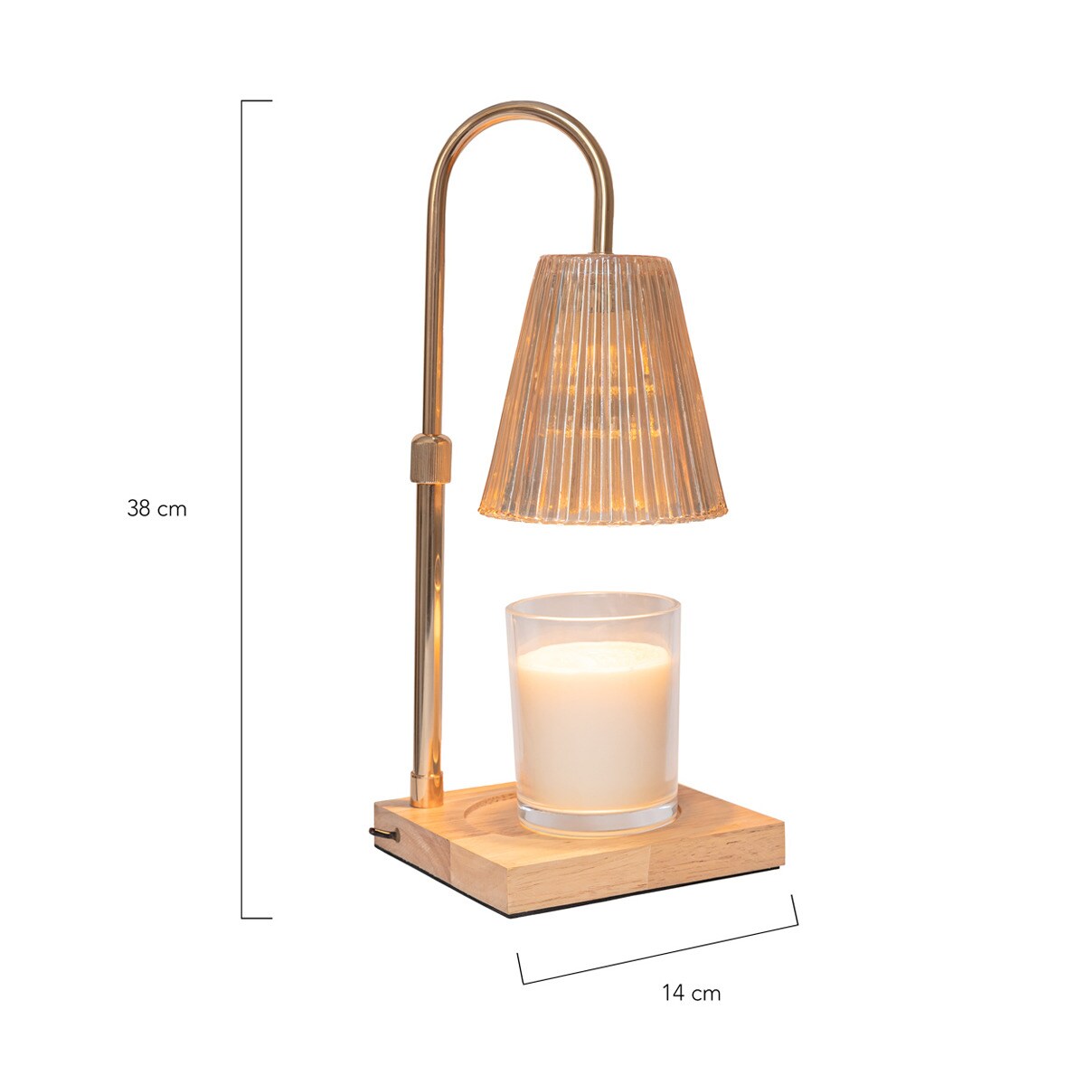 Candeeiro Flamingueo aquecedor de velas com sombra de vidro (vela não incluída) 8