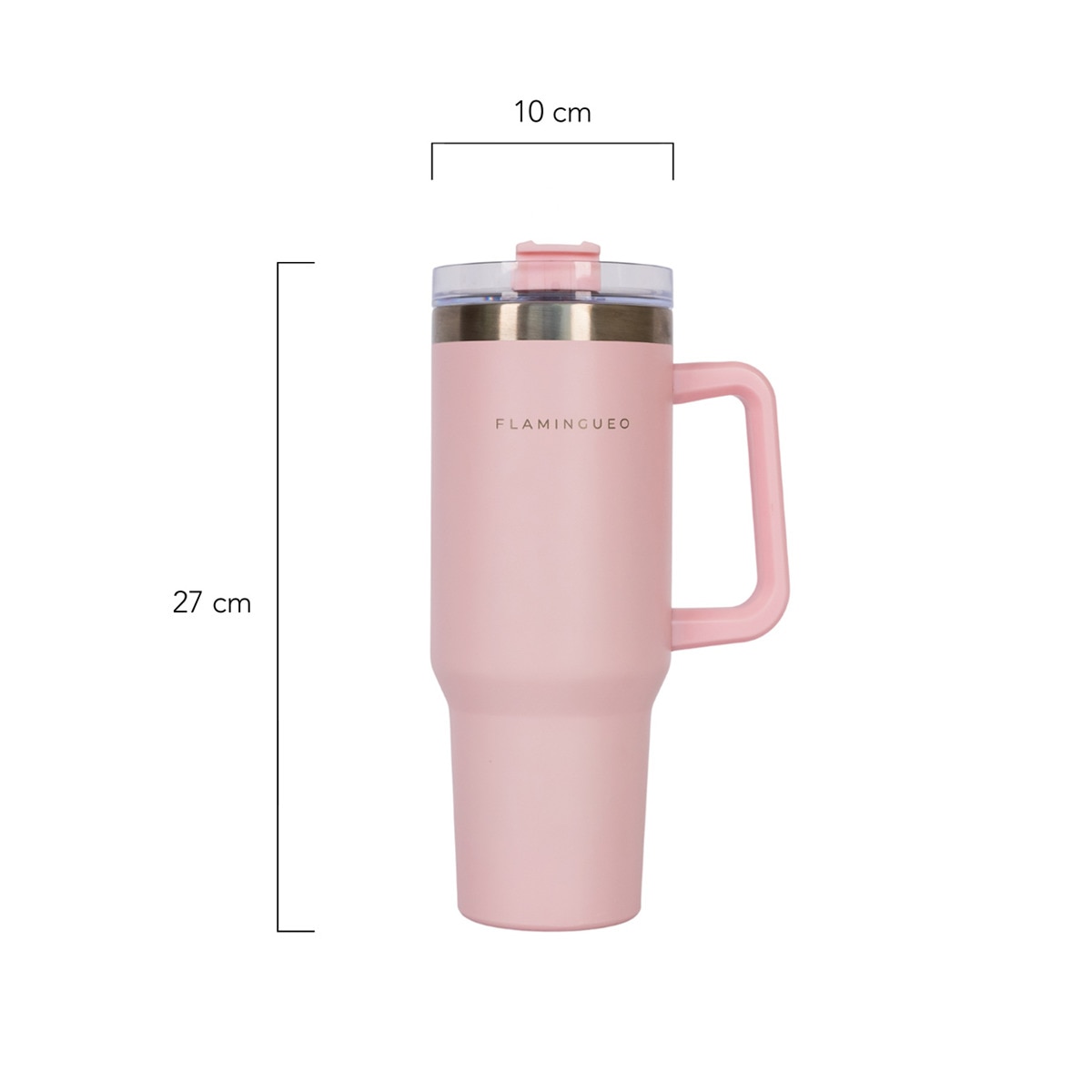 Termo de acero inoxidable Flamingueo color rosa 8