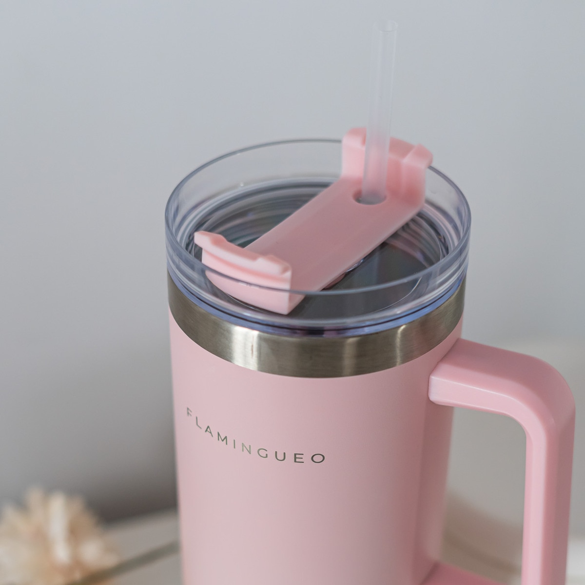 Termo de acero inoxidable Flamingueo color rosa 5