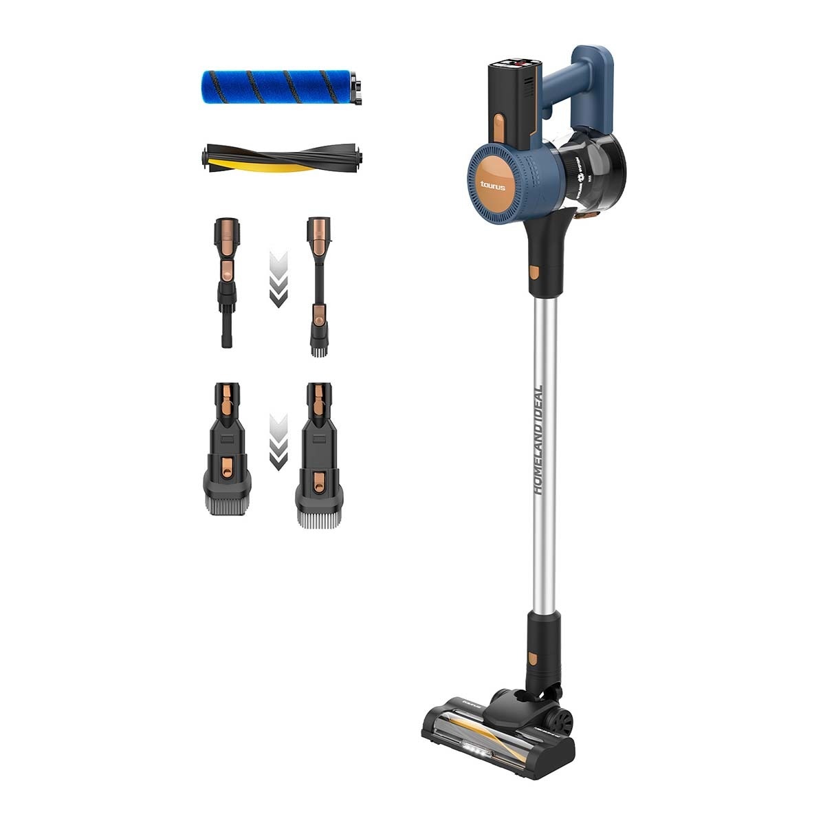 Aspirador de escoba recargable Taurus Homeland Ideal 22,2V Azul / Negro-1