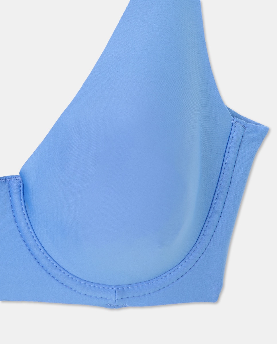 Soutien de Copa Moldada com Aro e Foam Azul-5