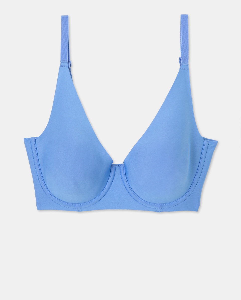 Soutien de Copa Moldada com Aro e Foam Azul-4