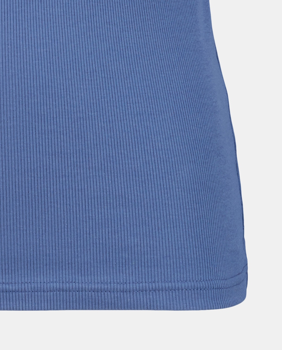 T-shirt Canelada de Alças 410 Azul Claro-5