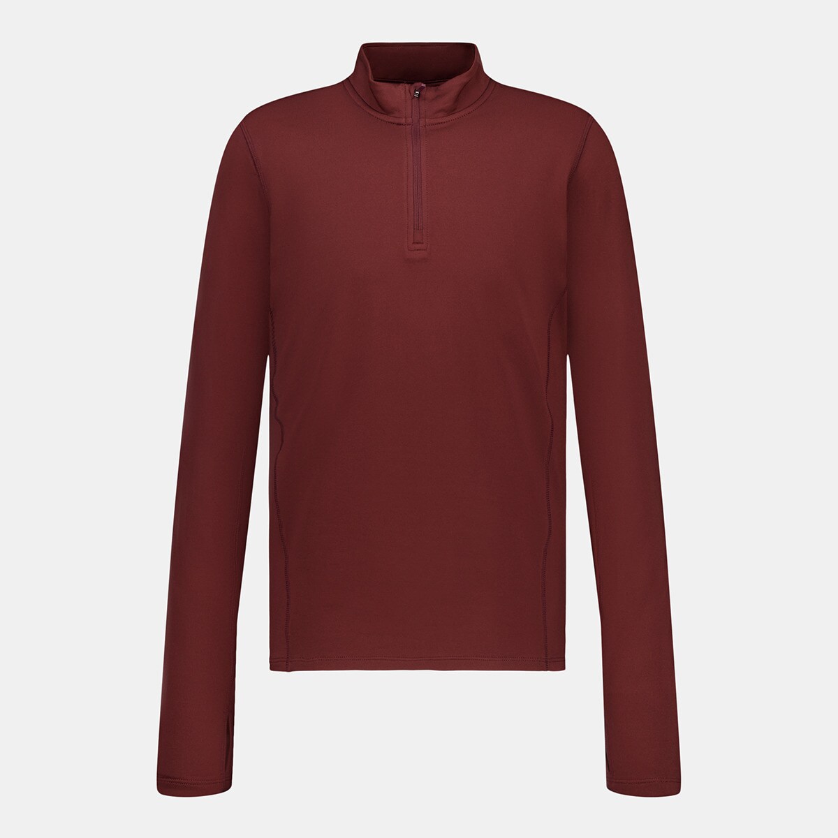 Camiseta térmica con media cremallera de hombre Granate-4