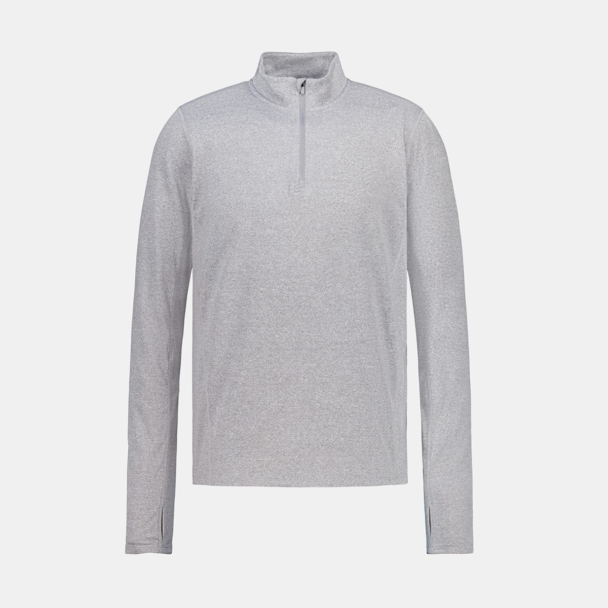 Camiseta térmica con media cremallera de hombre Gris-4