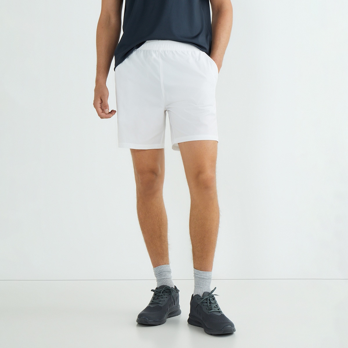 Pantalones cortos de tenis de hombre Blanco-2