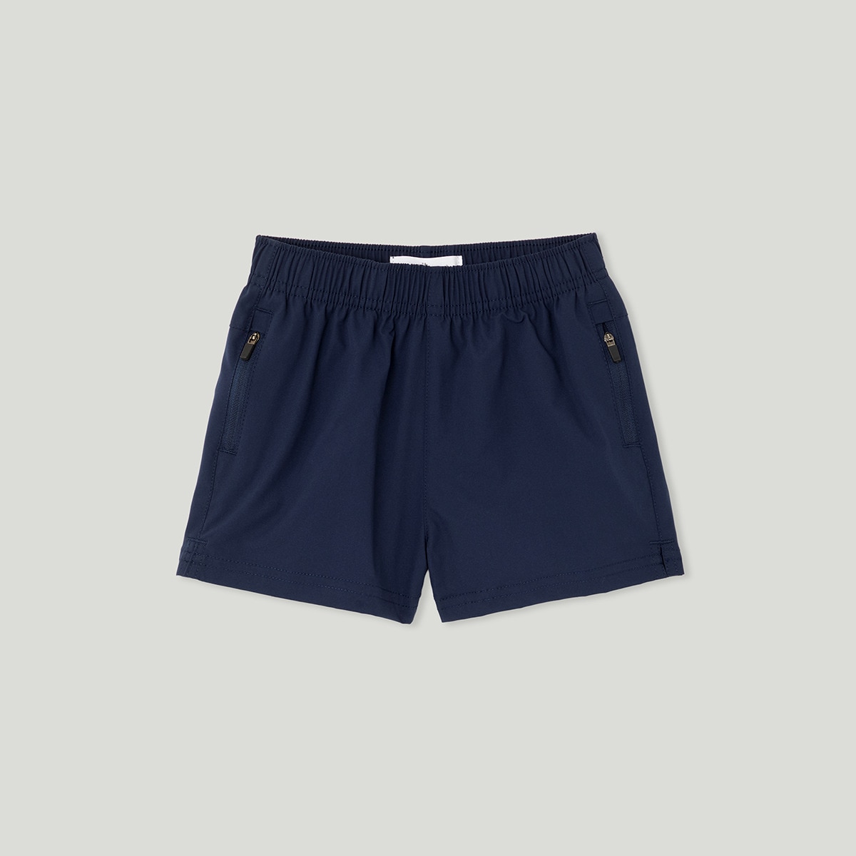 Pantalones cortos de niño con cremallera en los bolsillos Azul-1