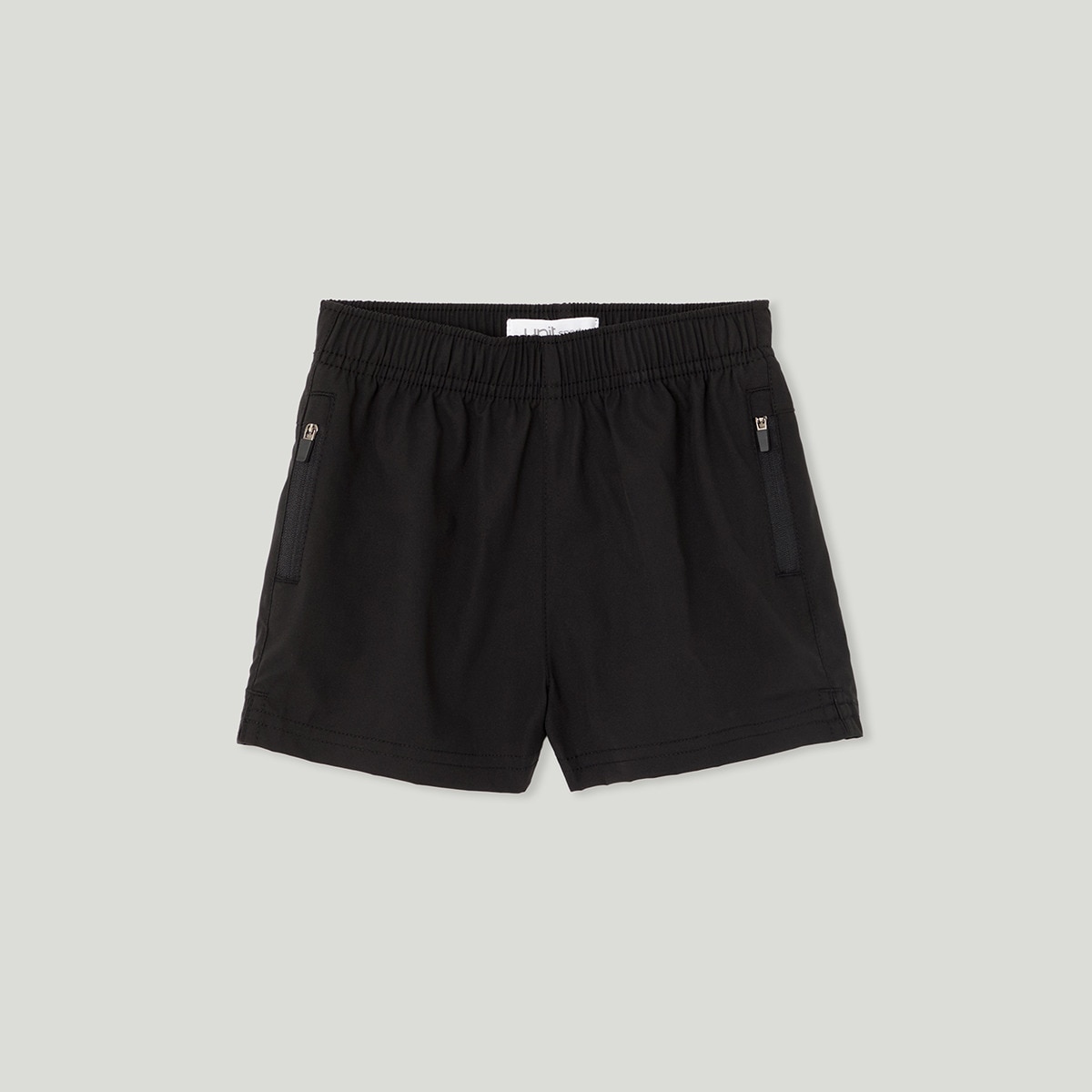 Pantalones cortos de niño con cremallera en los bolsillos Negro-1
