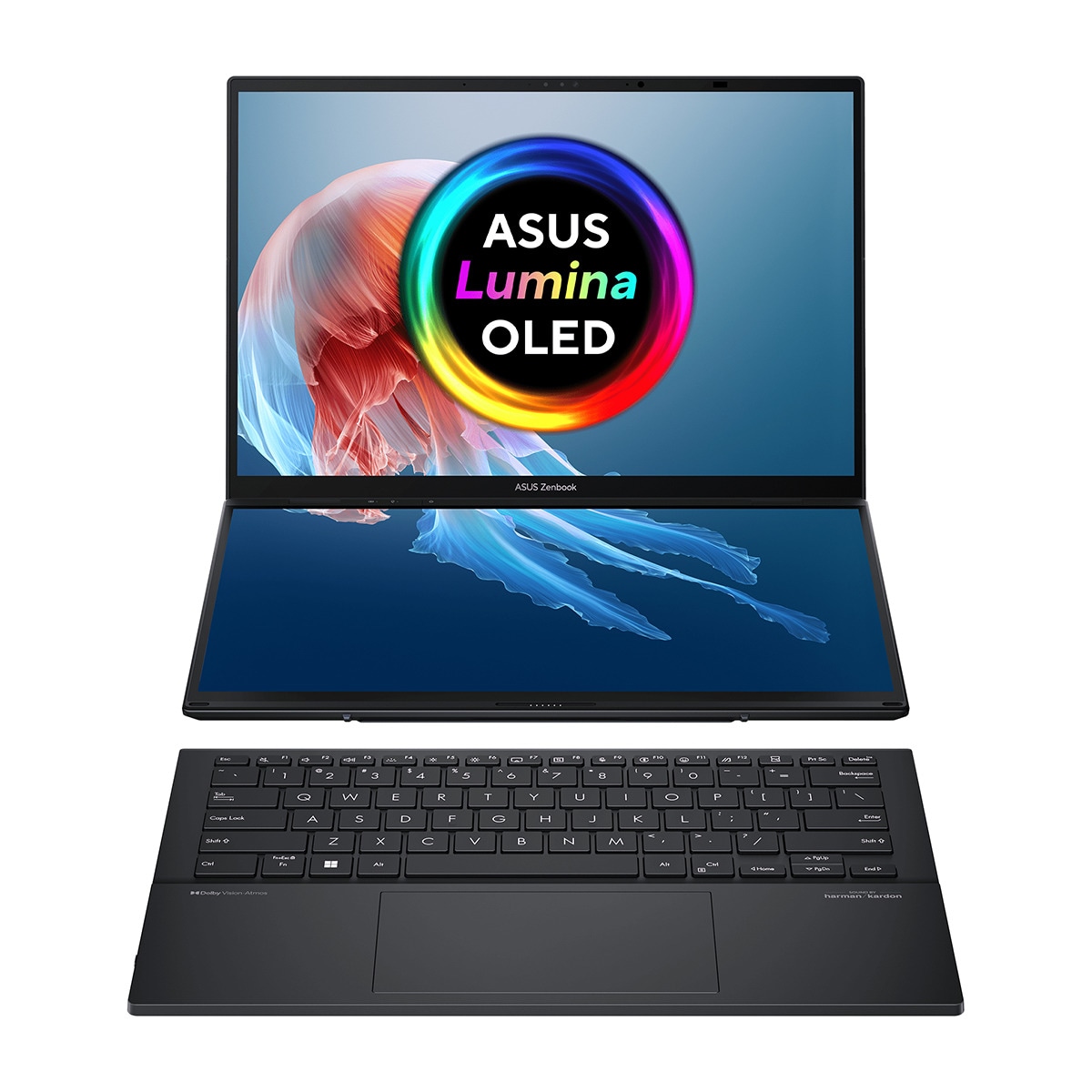 Portátil ASUS Zenbook Duo OLED UX8406MA-QL396W, Intel Core Ultra 9-185H, 32GB, 1TB SSD, 14", W11 Gris-1