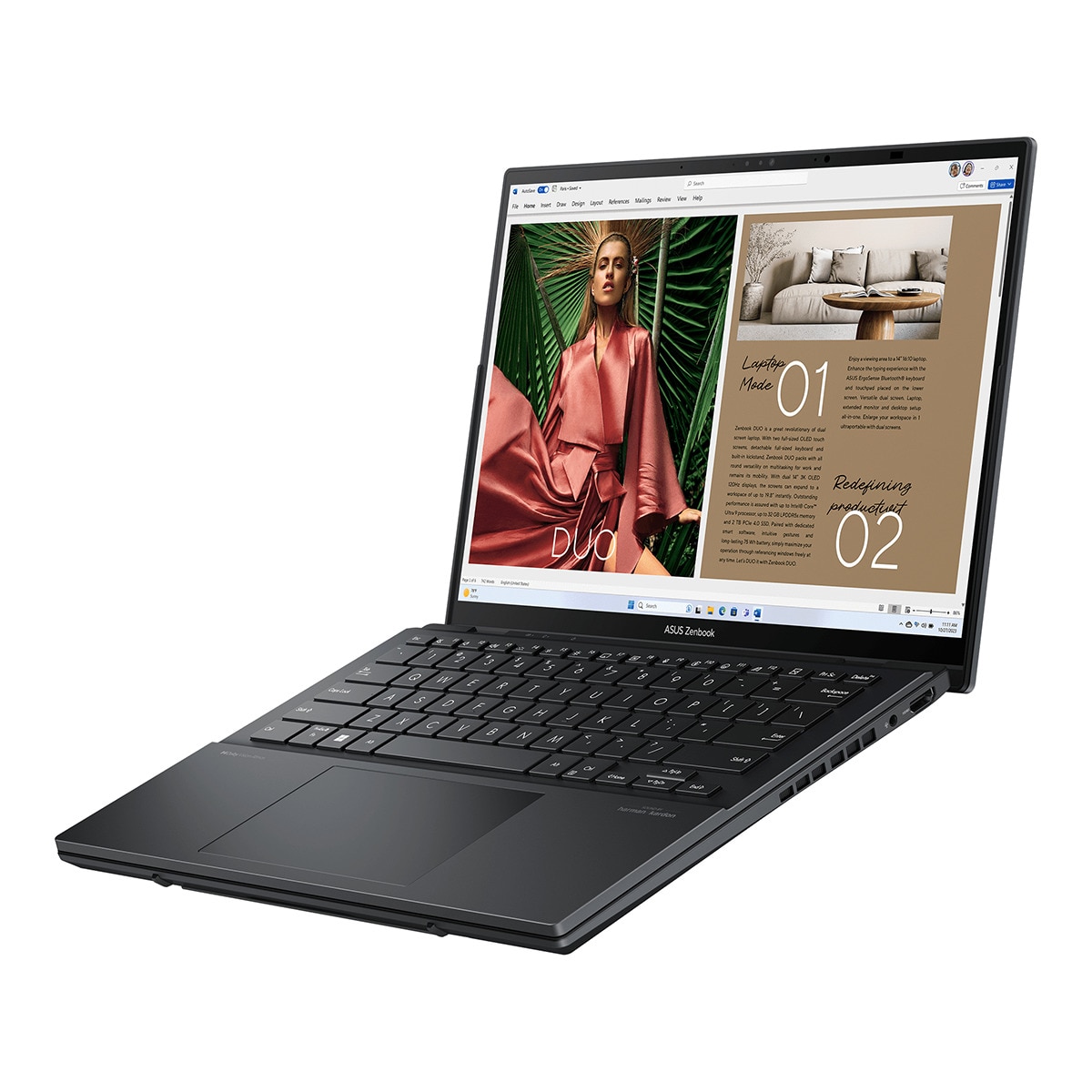 Portátil ASUS Zenbook Duo OLED UX8406MA-QL396W, Intel Core Ultra 9-185H, 32GB, 1TB SSD, 14", W11 Gris-7