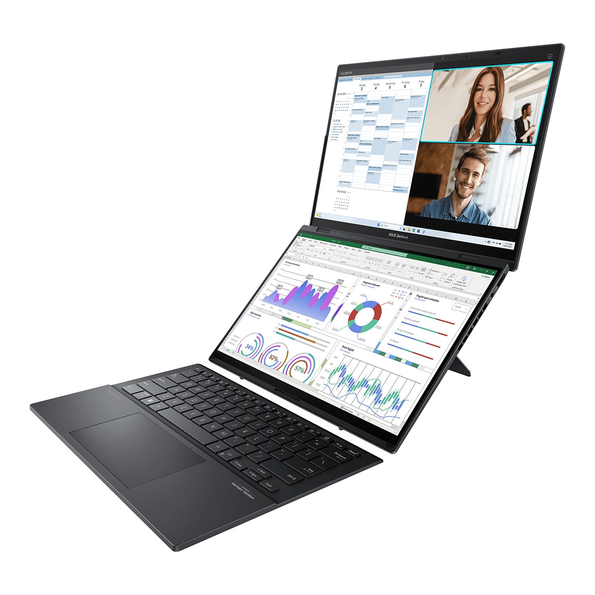 Portátil ASUS Zenbook Duo OLED UX8406MA-QL396W, Intel Core Ultra 9-185H, 32GB, 1TB SSD, 14", W11 Gris-5