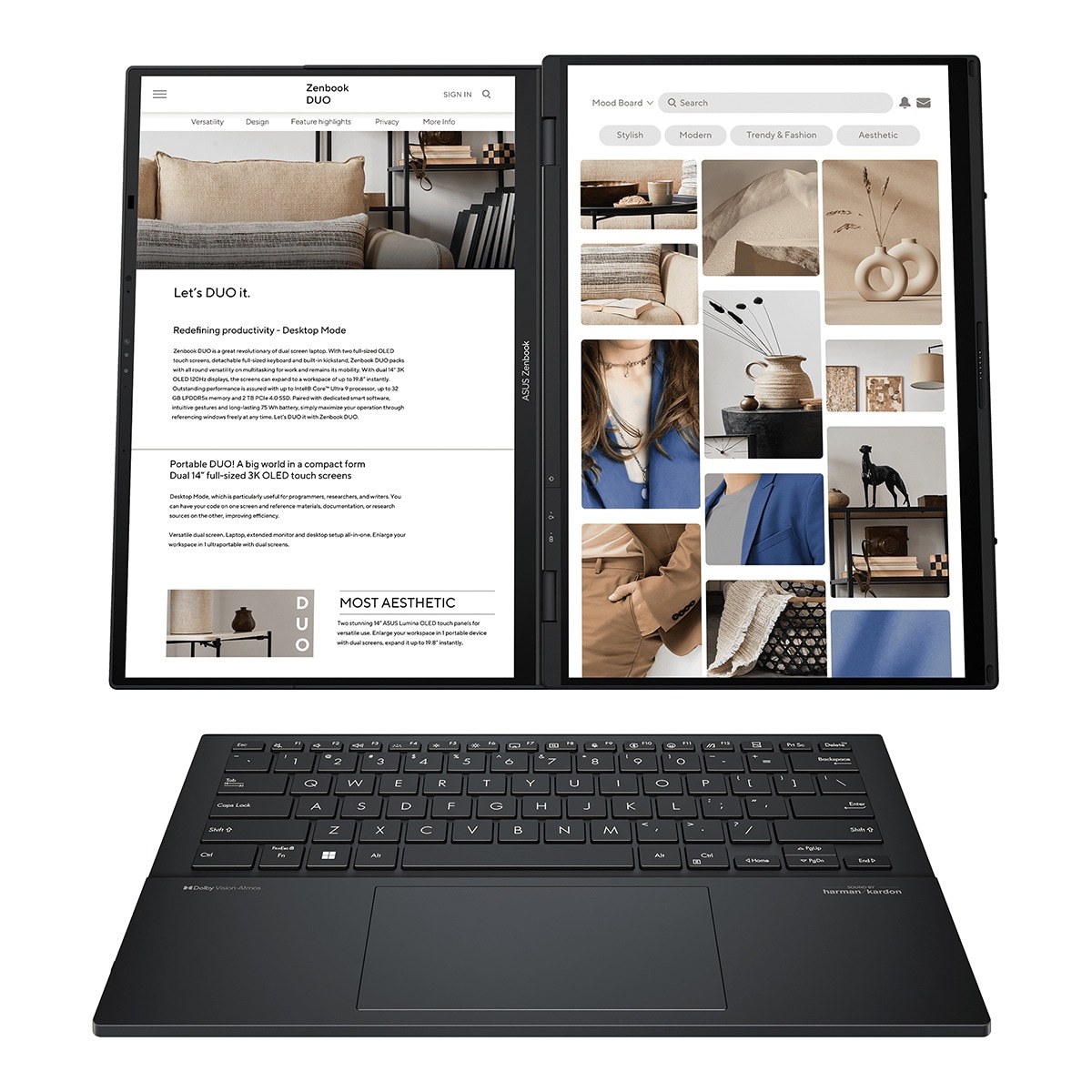 Portátil ASUS Zenbook Duo OLED UX8406MA-QL396W, Intel Core Ultra 9-185H, 32GB, 1TB SSD, 14", W11 Gris-4