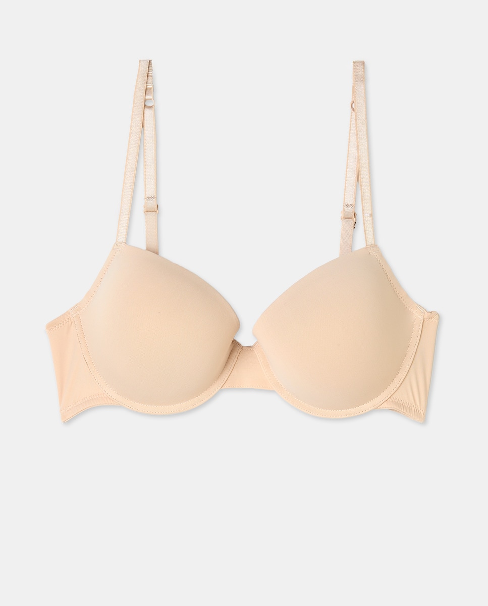 Sujetador básico microfibra copa b Nude-3