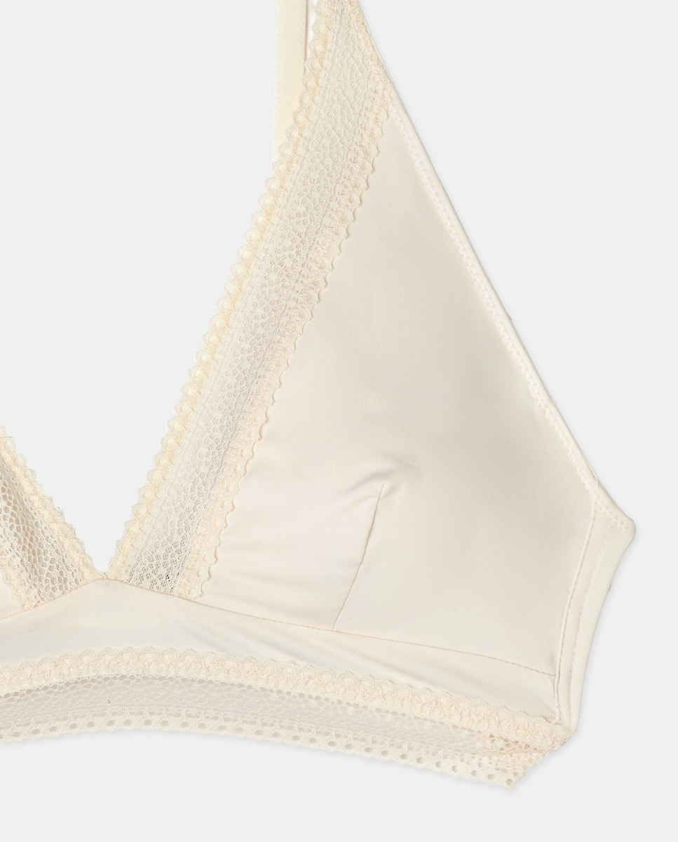 Sujetador triangulo encaje c Crema-2