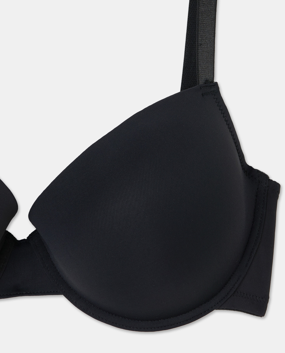Sujetador básico microfibra copa d Negro-2