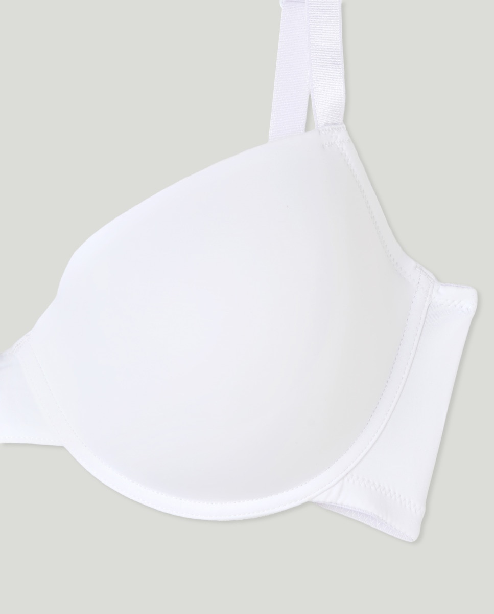 Sujetador básico microfibra copa d Blanco-2