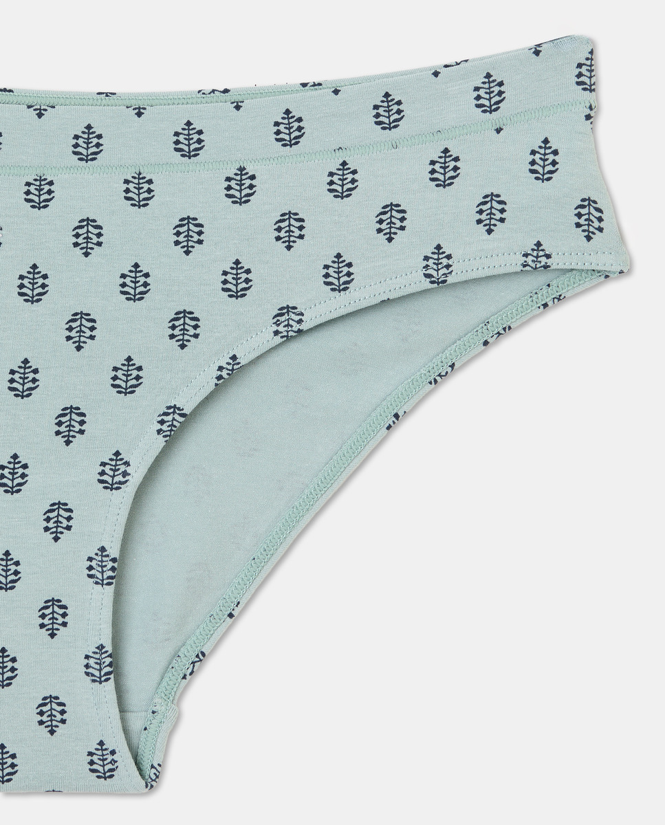 Braga estampada algodón Verde Agua-5