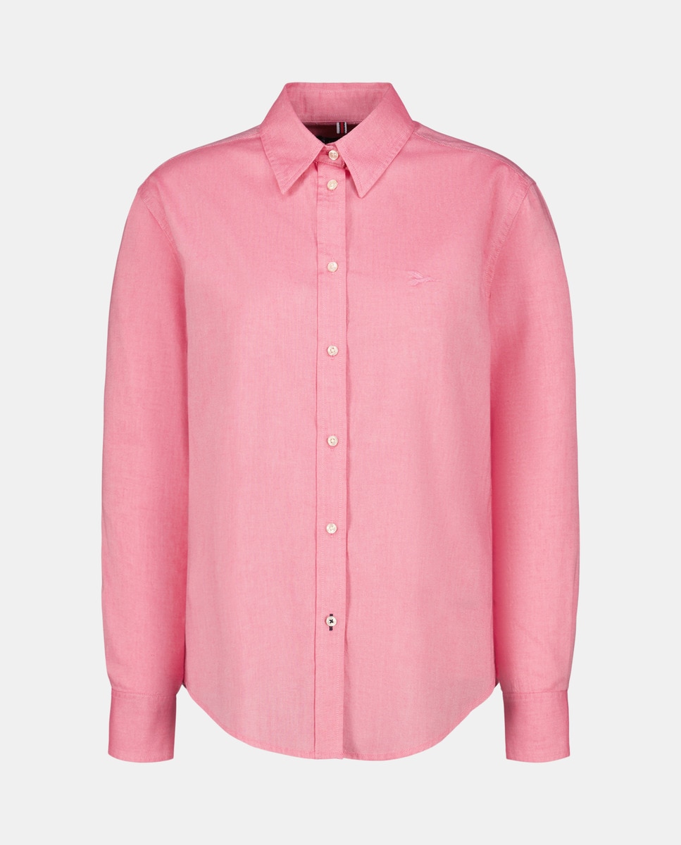 Camisa oxford com manga comprida 630 Coral-4