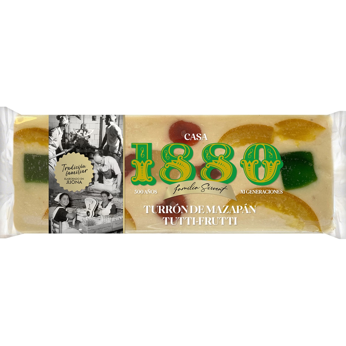 turrón de mazapán Tutti-Fruti sin gluten Calidad Suprema tableta 300 g