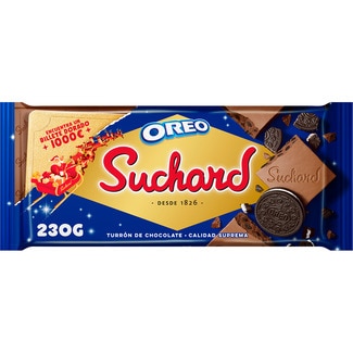 turrón de chocolate crujiente con galleta Oreo Calidad Suprema tableta 230 g - Suchard