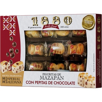 figuras de mazapán con pepitas de chocolate receta Imperial Toledana estuche 205 g - 1880
