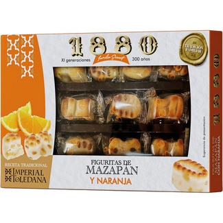 figuritas de mazapán y naranja receta Imperial Toledana estuche 205 g - 1880