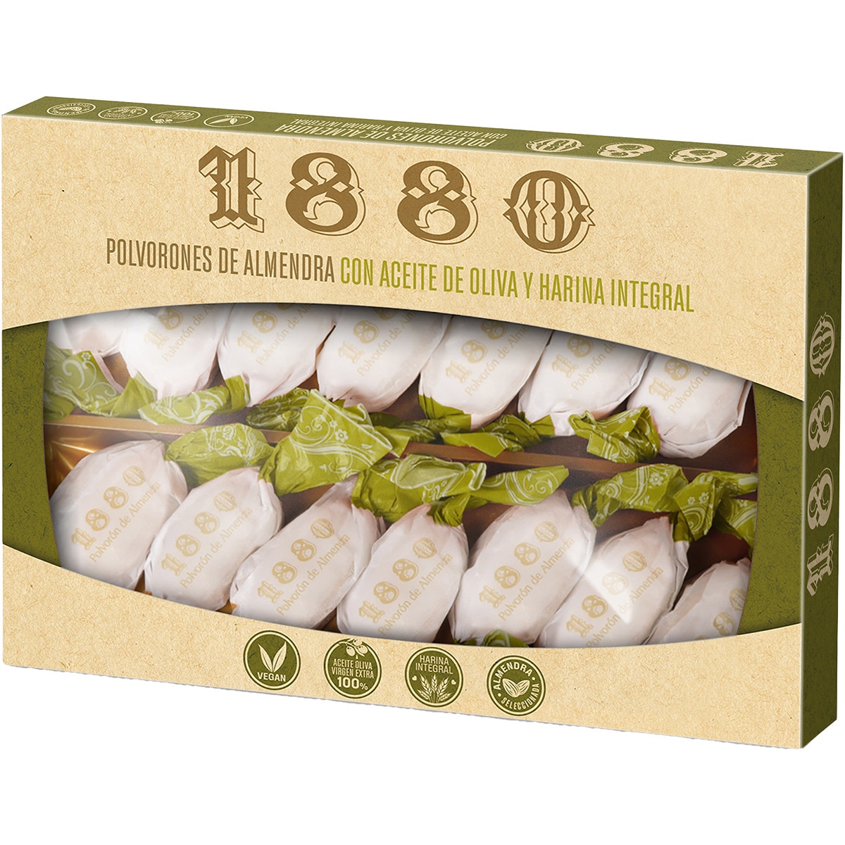 polvorones de almendra con aceite de oliva y harina integral Calidad Suprema estuche 310 g