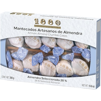 mantecados artesanos de almendra Calidad Suprema estuche 300 g - 1880