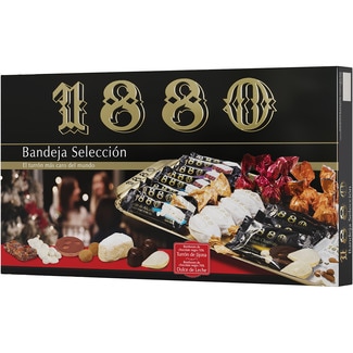 bandeja selección de porciones de turrón y dulces navideños estuche 450 g - 1880