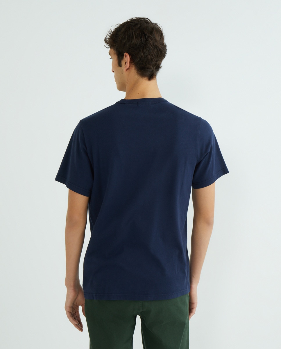 T-shirt de Manga Curta Azul-marinho-3