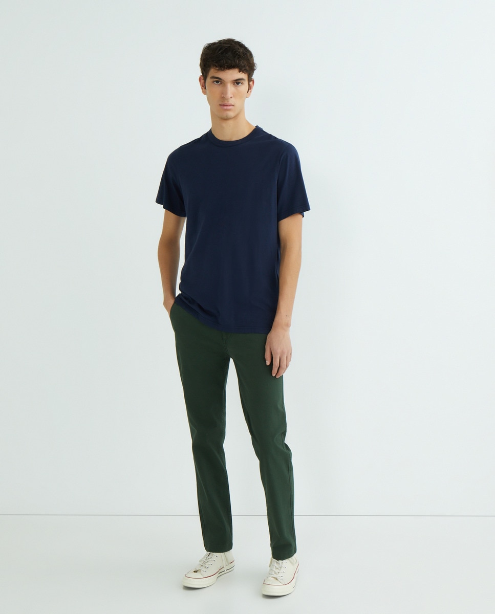 T-shirt de Manga Curta Azul-marinho-2