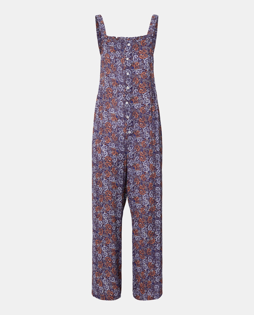 Jardineiras Onduladas com Estampado Azul-marinho-4