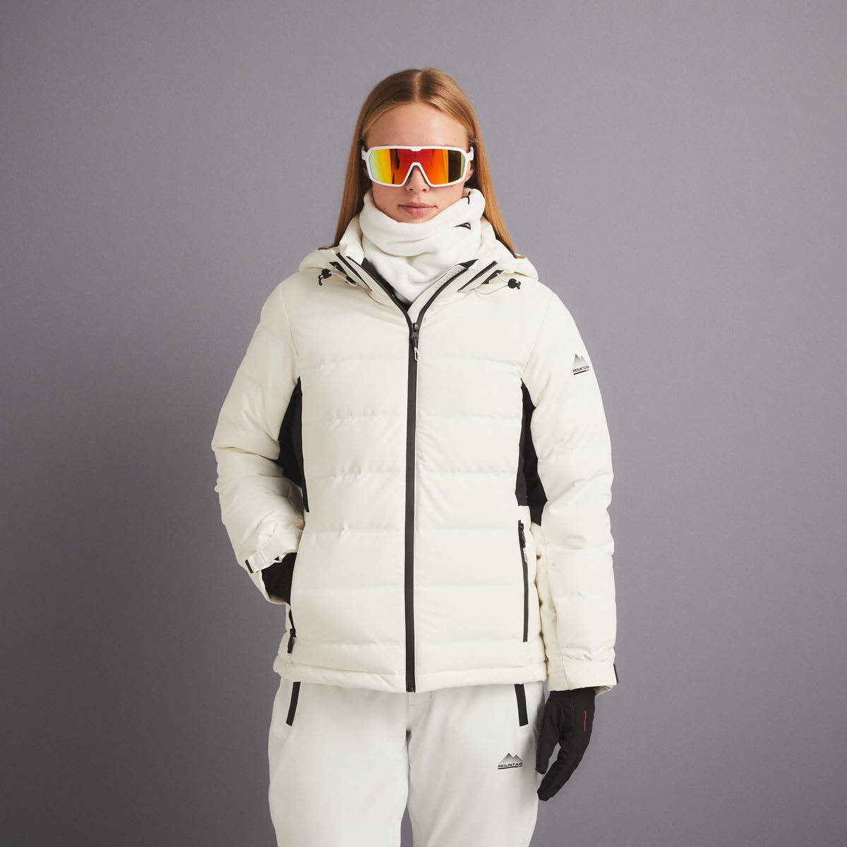 Casaco de Ski de Mulher Branco-1