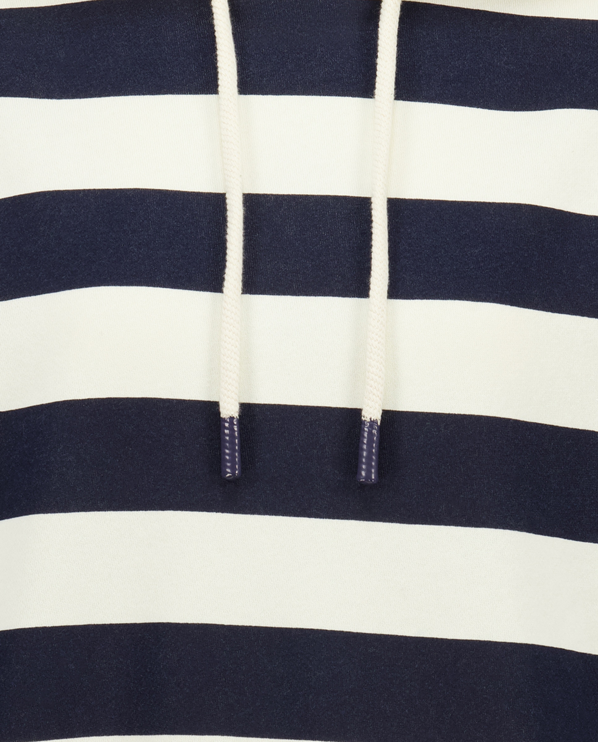 Sweatshirt às Riscas com Capuz Branco-5