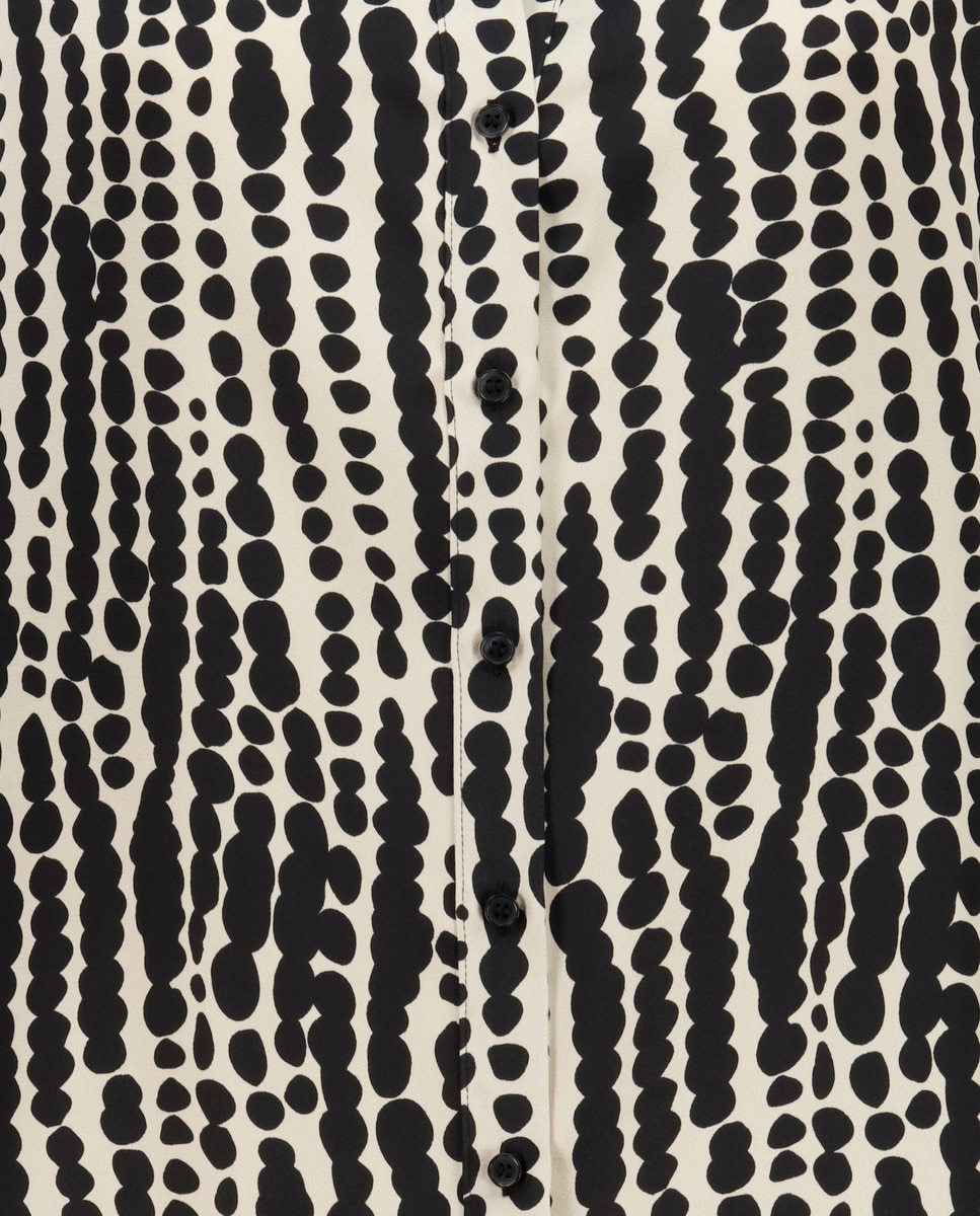 Blusa de Cetim com Manga Comprida Multicolor-5