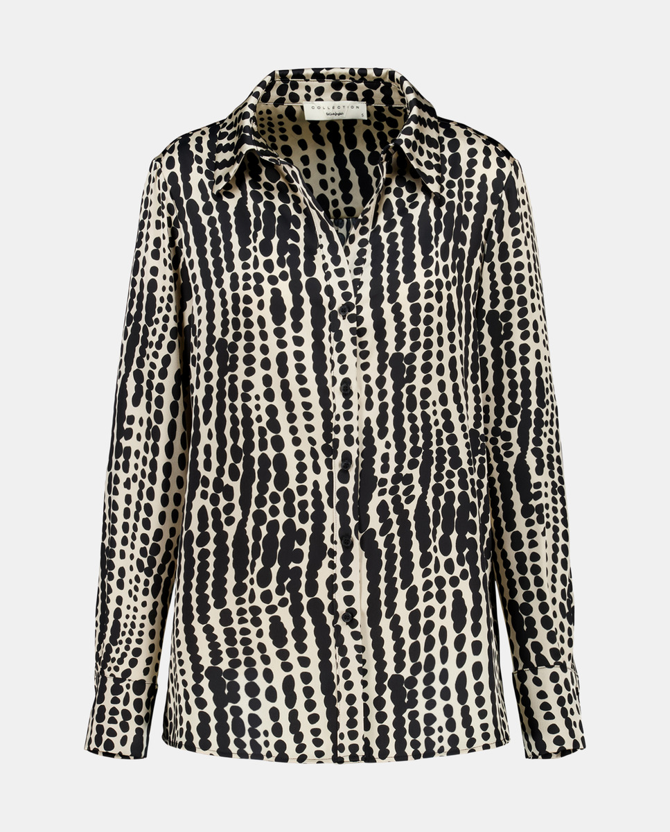 Blusa de Cetim com Manga Comprida Multicolor-4