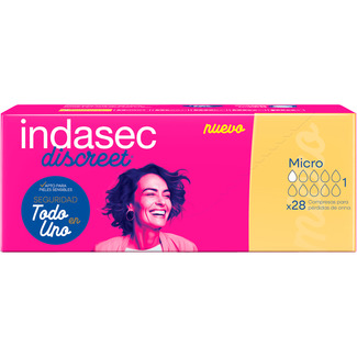 Discreet compresa de incontinencia micro paquete 28 unidades - Indasec