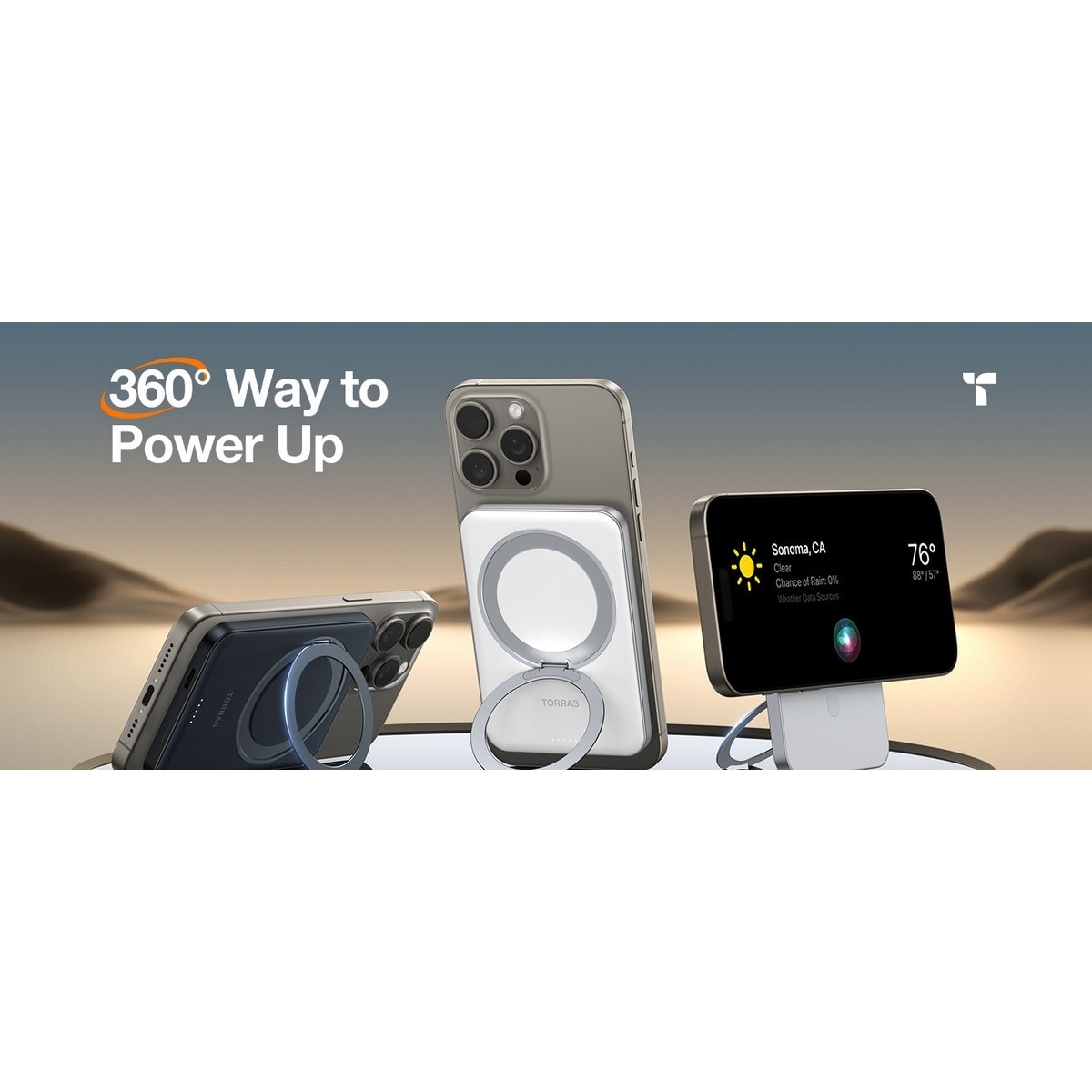 Imagem 0 de Powerbank Magstall Ostand Wireless 360º 5000MAH - White