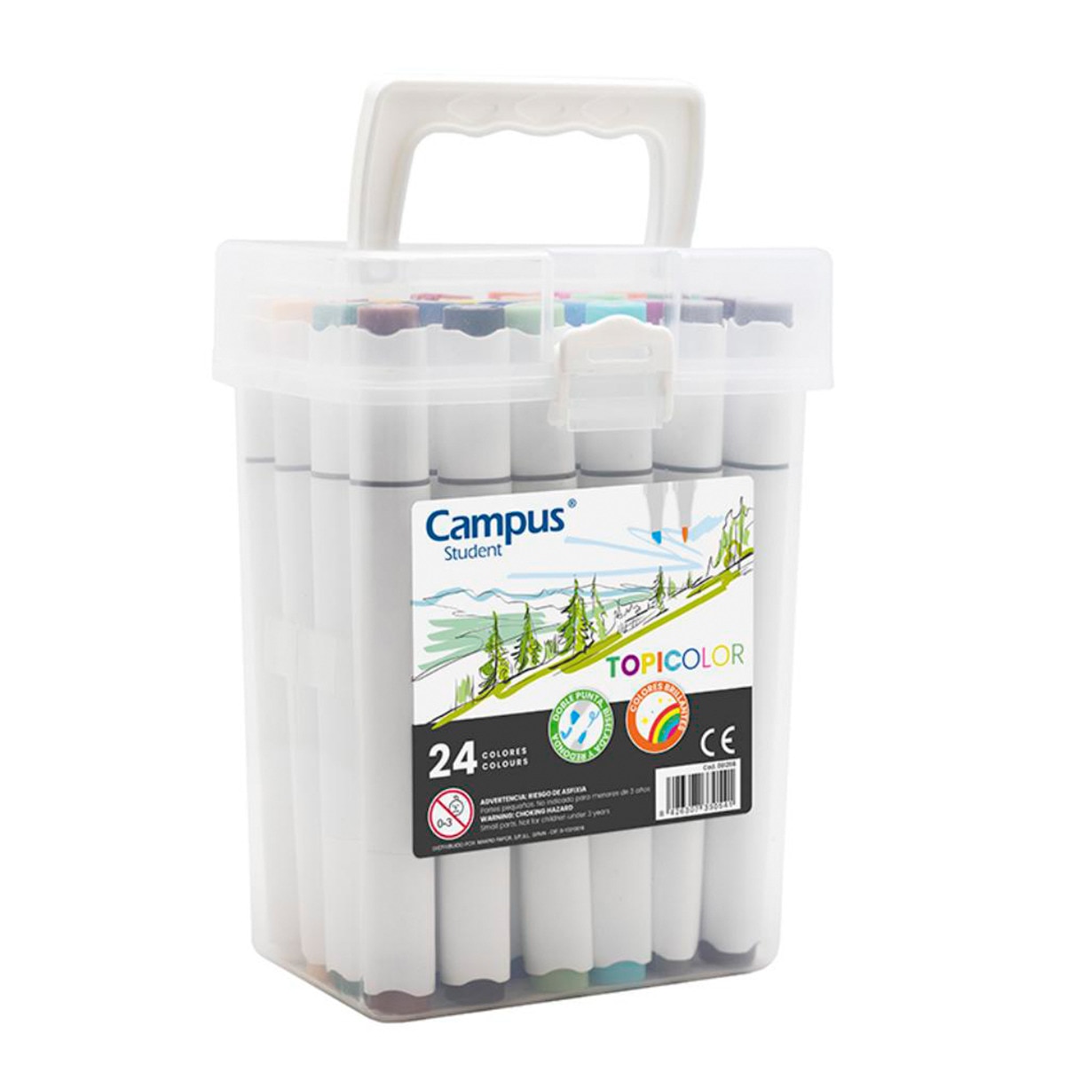 Imagem 0 de Pack Marcadores de Ponta Dupla Campus Student TopiColor 24 cores