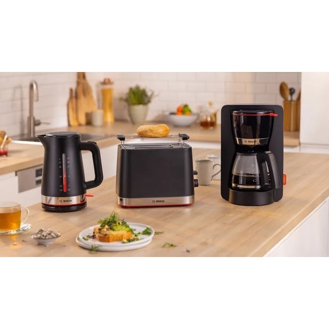 Torradeira Bosch Compact MyMoment TAT4M223 de 950 W com 2 Fendas Curtas - Preto Mate Preto mate-2
