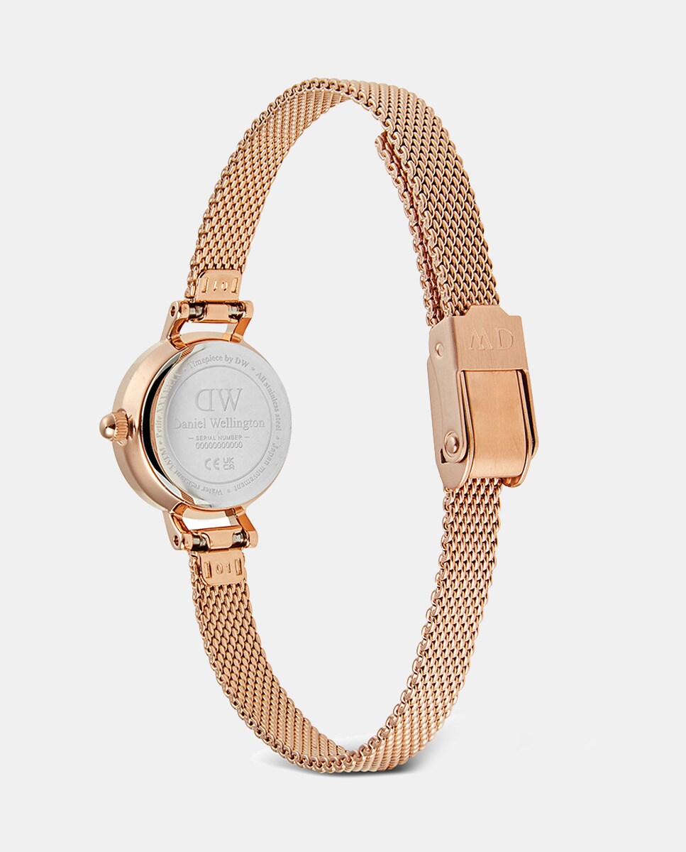 Relógio Petit Mini DW00100742 de Malha de Aço - Rosa Rosa-2