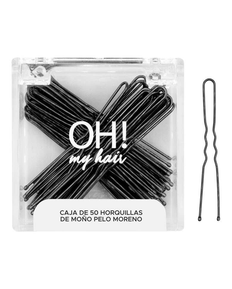 Caja 50 Horquillas De Moño Pelo Moreno Atelier 2